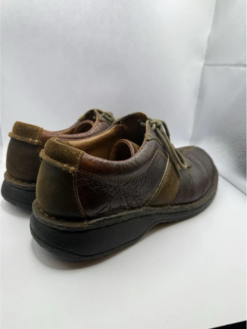 Clarks 30347 Active Air Men's Brown Leather/Suede Casual Oxford Shoes Size 10.5